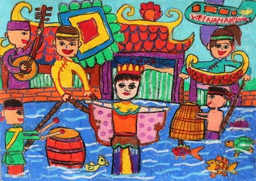 “Em yêu nghệ thuật múa rối nước Việt Nam” - Đặng Phương Thảo (lớp 4A1 Trường tiểu học Ái Mộ B - Long Biên)